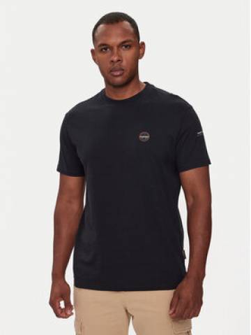 Napapijri Футболка S-Badge NP0A4I3N Чорний Regular Fit Napapijri Футболка S-Badge NP0A4I3N Чорний Regular Fit