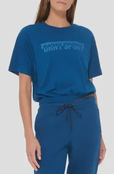 Женская синяя футболка Синий S DKNY DP2T8967
