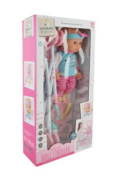 Игровой набор Shantou Jinxing Пупс с коляской и аксессуарами, от 3 лет, 52*25.5*11.5 см (85866)