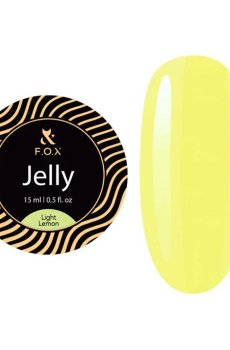 Строительный гель-желе для ногтей F.O.X Jelly, Light Lemon, 15 мл