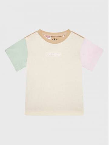 adidas Футболка Colorblock HK9812 Бежевий Regular Fit adidas Футболка Colorblock HK9812 Бежевий Regular Fit