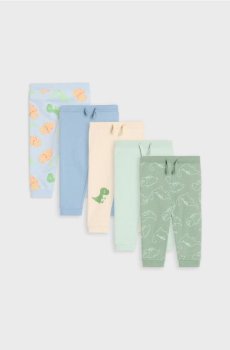 Спортивні штани джоггери з принтом динозаврів - блакитний