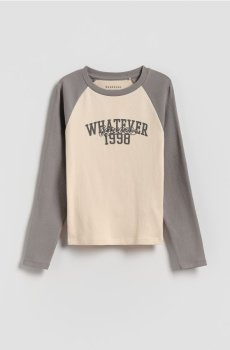 Reserved - Футболка з принтом - нюдовий - 343FT-02X