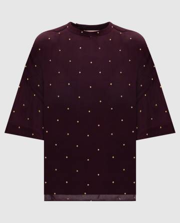 Бордовая блузка с логотипом Бордовая блузка с логотипом