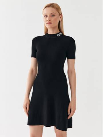 Hugo Трикотажна сукня Sarty 50495572 Чорний Slim Fit Hugo Трикотажна сукня Sarty 50495572 Чорний Slim Fit