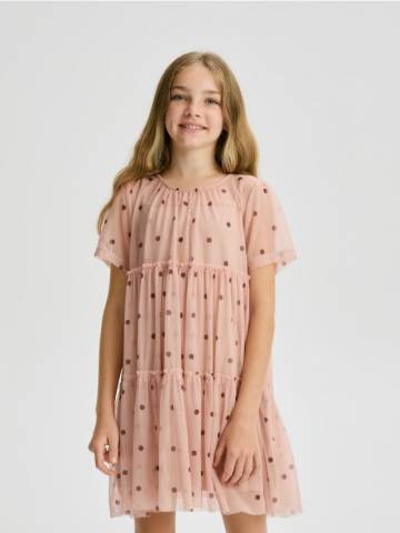 Reserved - Тюлева сукня - нюдовий - 234FW-02X Reserved - Тюлева сукня - нюдовий - 234FW-02X