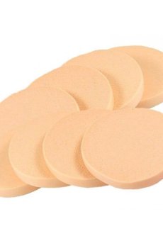 Набор спонжей для макияжа Cosmo Shop Круглый, бежевый, 8 шт (CS056B)