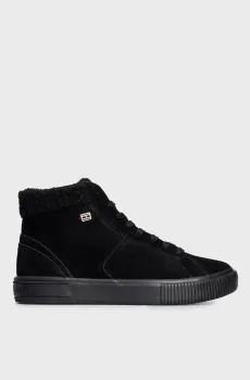 Женские черные замшевые кроссовки VULC SUEDE SNEAKER HI Черный 39 Tommy Hilfiger FW0FW07549