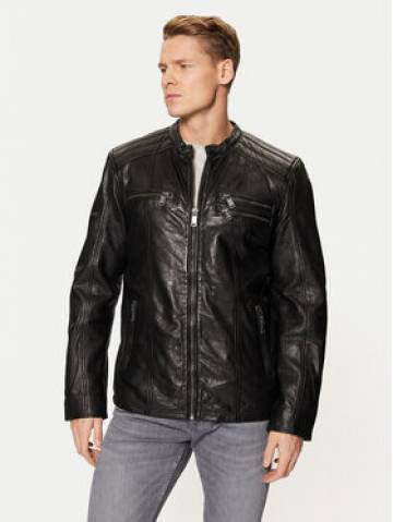 Mustang Шкіряна куртка Shepp 310-23-150 Чорний Regular Fit Mustang Шкіряна куртка Shepp 310-23-150 Чорний Regular Fit