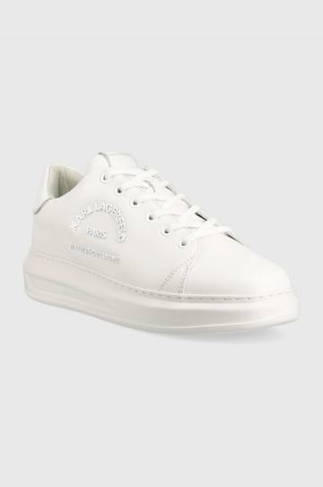 Кожаные кроссовки Karl Lagerfeld KAPRI MENS цвет белый KL52539 Кожаные кроссовки Karl Lagerfeld KAPRI MENS цвет белый KL52539