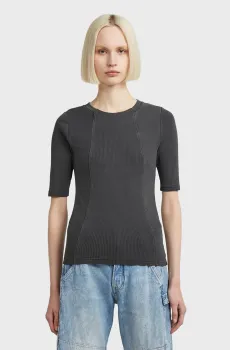 Женская темно-серая футболка Washed Серый S G-Star RAW D26936,E127