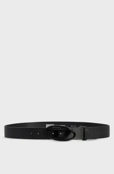 Черный кожаный ремень OVAL D Черный 95 Diesel X08516 P4231