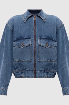 Синяя джинсовая куртка