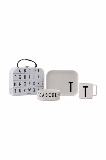 Детский набор для завтрака Design Letters Classics in a suitcase T Детский набор для завтрака Design Letters Classics in a suitcase T