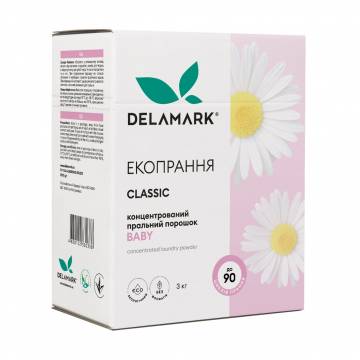 Стиральный порошок Delamark Baby Classic для детских вещей, 90 стирок, 3 кг Стиральный порошок Delamark Baby Classic для детских вещей, 90 стирок, 3 кг