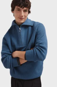 Мужская синяя кофта Синий L SPRINGFIELD 702534