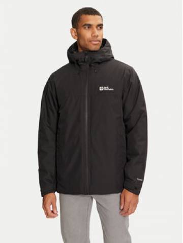 Jack Wolfskin Дощовик Wisper Ins A61870 Чорний Regular Fit Jack Wolfskin Дощовик Wisper Ins A61870 Чорний Regular Fit