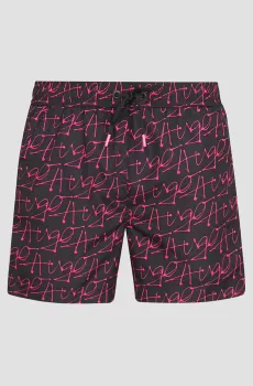 Мужские черные плавательные шорты с узором Черный S HUGO 50515477;670