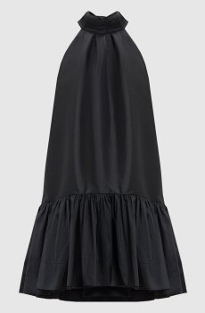Черное платье Hope с оборкой