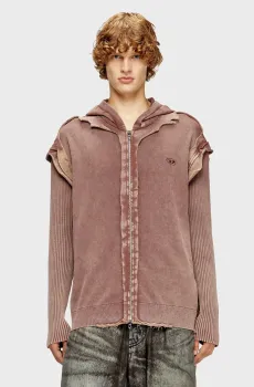 Мужское коричневое худи K-PELTO Коричневый L Diesel A18897 0NKCQ