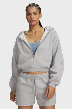 Женское светло-серое худи UA ICON SAMA FLC FZ Серый S Under Armour 6017525-011
