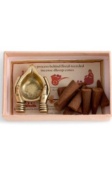 Набор подставка для благовоний с конусообразными благовониями Doing Goods Incense Cones Giftset