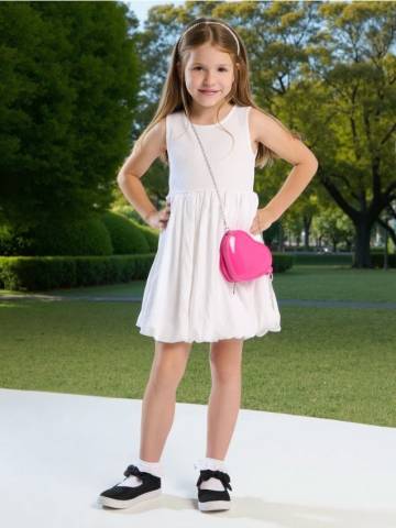 Сукня без рукавів зі зібраним низом - різнобарвний Сукня без рукавів зі зібраним низом - різнобарвний