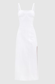 Белое платье миди
