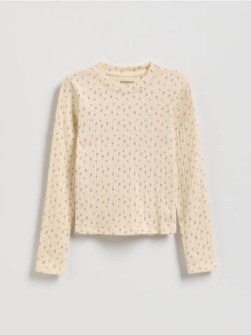 Reserved - Блузка з візерунком - нюдовий - 404FT-02X