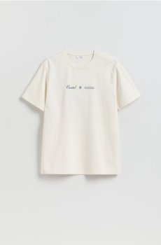 Reserved - Структурована футболка звичайного крою - кремовий - 470IW-01X