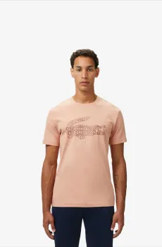 Мужская коричневая футболка Коричневый M Lacoste TH0508ZIH