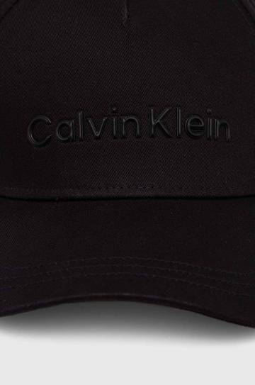 Хлопковая кепка Calvin Klein цвет чёрный с аппликацией K50K511987 Хлопковая кепка Calvin Klein цвет чёрный с аппликацией K50K511987