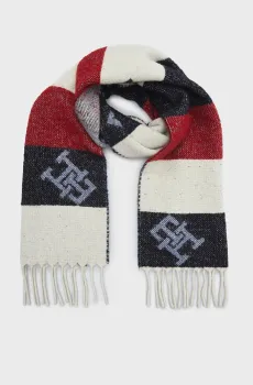Женский шерстяной шарф в полоску LIMITLESS CHIC CB Разноцветный ONESIZE Tommy Hilfiger AW0AW15353