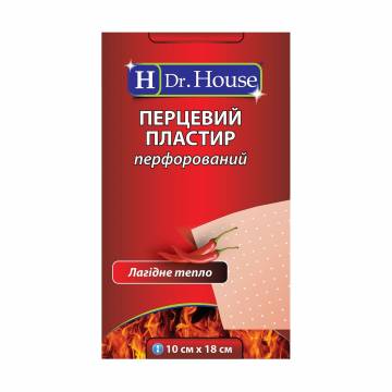 Перцовый пластырь Dr. House перфорированный, 10*18 см Перцовый пластырь Dr. House перфорированный, 10*18 см