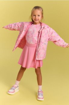 Комплект із захистом від сонця UPF50+: кофтинка та спідниця з велосипедками - фуксія