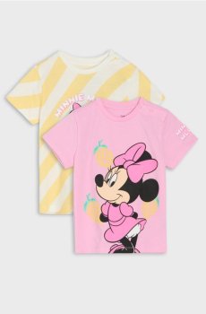 Бавовняні футболки з принтом 2 шт Minnie Mouse - кремовий