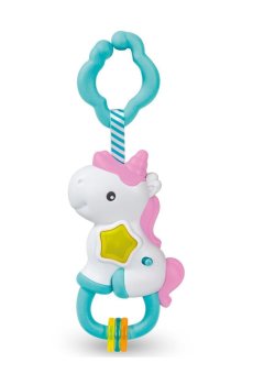 Детская игрушка-погремушка Clementoni Единорог, музыкальная, от 3 месяцев, 15*22*7 см (17333)