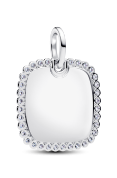 Кулон "Квадратний жетон для гравіювання"