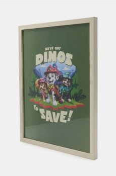 Плакат у рамці PAW Patrol Dino Movie - різнобарвний