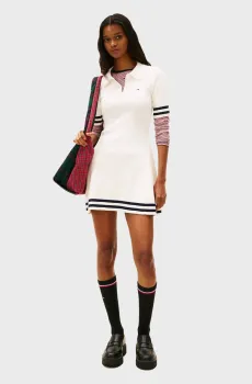 Женское белое платье F&F SWEATER POLO Белый S Tommy Jeans DW0DW22106