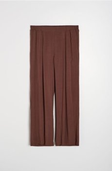 Віскозні штани палаццо - коричневий