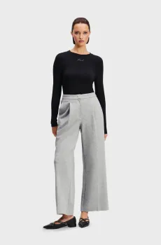 Женские серые кюлоты DOUBLE JERSEY SWEATPANTS Серый XS Karl Lagerfeld A1W10066