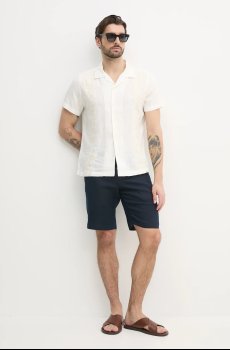 Рубашка с примесью льна Guess MOSLEY