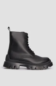 Женские черные кожаные ботинки Черный 36 HUGO 50523316;001