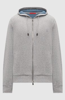 Серая меланжевая спортивная куртка