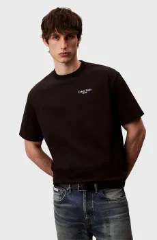 Мужская черная футболка LOGO BACK PRINT Черный S Calvin Klein Jeans LV04RD825G