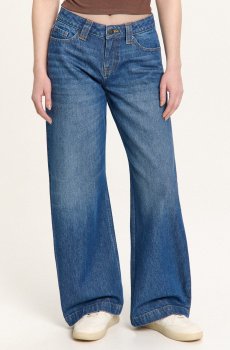 Cropp - Джинси з ефектом виварювання - синій