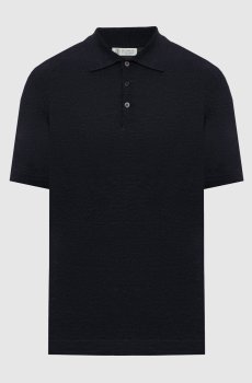 Серое поло с шелком