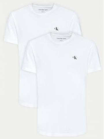 Calvin Klein Jeans Набір з 2 футболок Monologo J30J320199 Білий Regular Fit Calvin Klein Jeans Набір з 2 футболок Monologo J30J320199 Білий Regular Fit