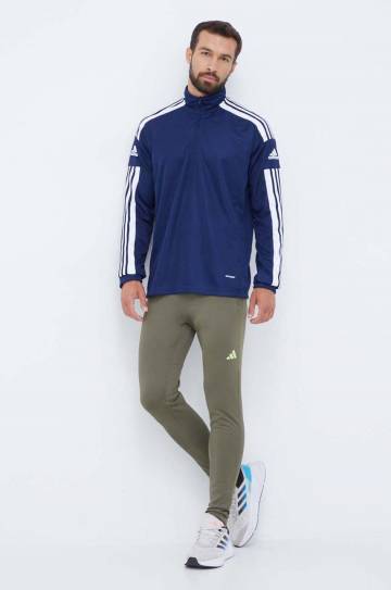 Кофта для тренинга adidas Performance цвет синий с аппликацией Кофта для тренинга adidas Performance цвет синий с аппликацией